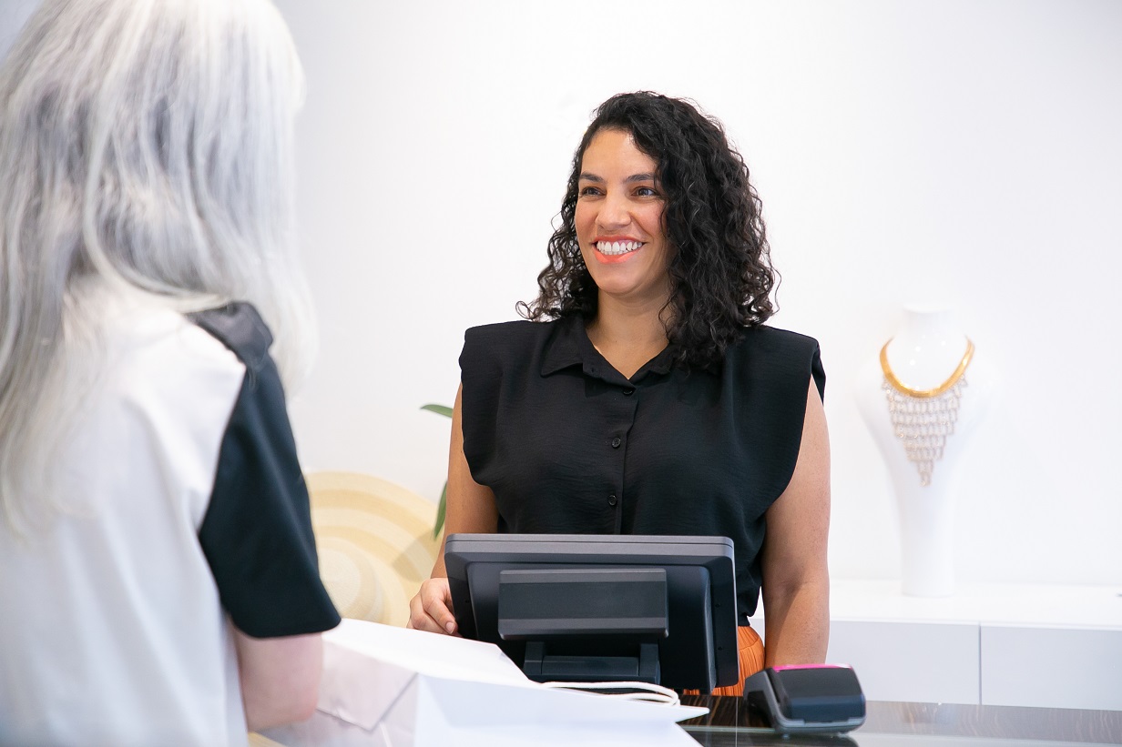 encaissement dans un salon de coiffure